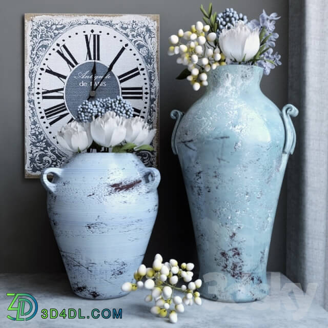 Decorative set - Vase with flowers