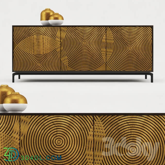 Table - Golden credenza