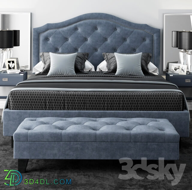 Bed - Bed LuXeo Brentwood Queen Tufted