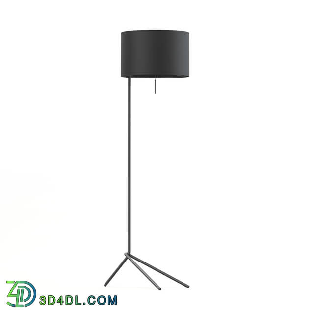 CGaxis Vol114 (31) black floor lamp