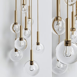 Ceiling light - Brass and Smoked Glass Ceiling Lights 