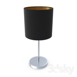 Table lamp - 94917 Table lamp PASTERI_ 1х60W _E27__ Ø180_ H400_ nickel matt _ textile_ white_ copper 