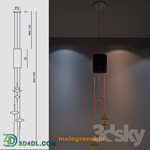 Ceiling light - Lamp Tube hudra pendant