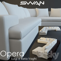 Sofa - SWAN Opera  sofa with shelf 