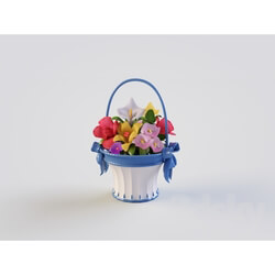 Miscellaneous - Basket with flowers for the child 