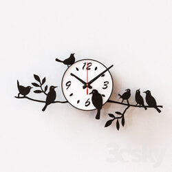 Other decorative objects - Clocks DIDIART Birds on a branch 
