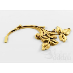 Decorative plaster - gold leaf carving 