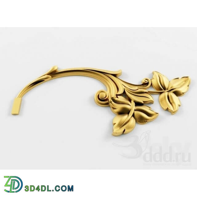 Decorative plaster - gold leaf carving