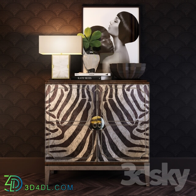 Sideboard _ Chest of drawer - Horchow Vanna Zebra Cabinet