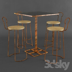 Table _ Chair - Chair _amp_ Tabe _quot_Rusty metal in Me_quot_ by architect Solmaz Fooladi 