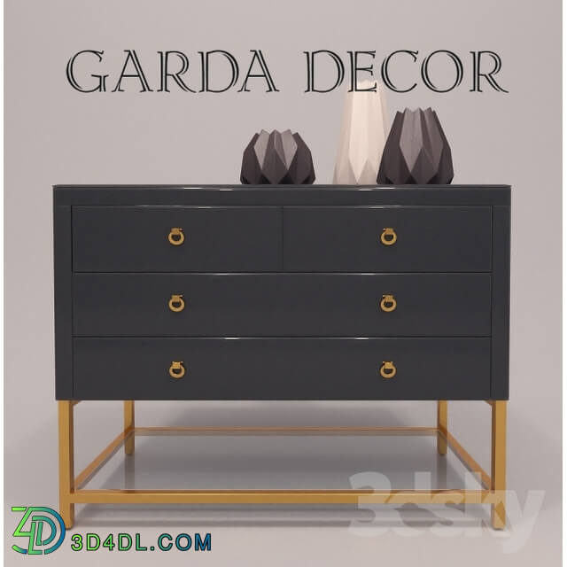 Sideboard _ Chest of drawer - Chest glass Garda Decor