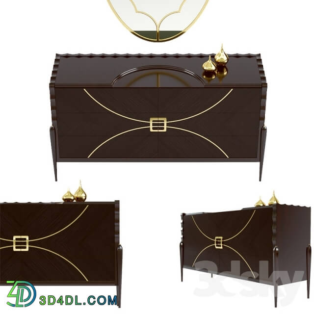 Sideboard _ Chest of drawer - Classic chest of drawers with mirror Carpanese