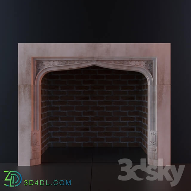 Fireplace - English Stone Fireplace