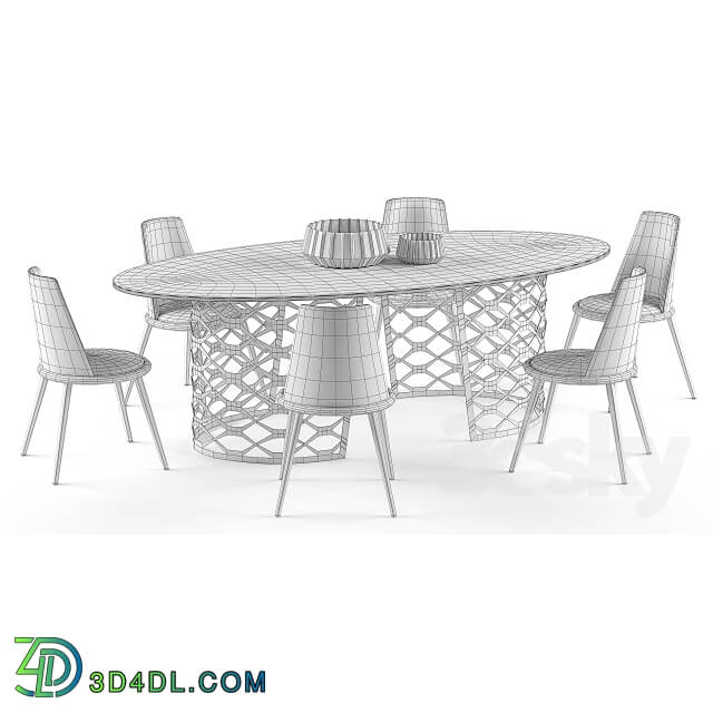 Table _ Chair - Isidoro table Aurora chair set