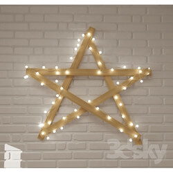Other decorative objects - Decor with star garland 