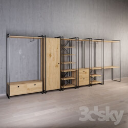 Wardrobe _ Display cabinets - Combination of sections _Sitka_ 