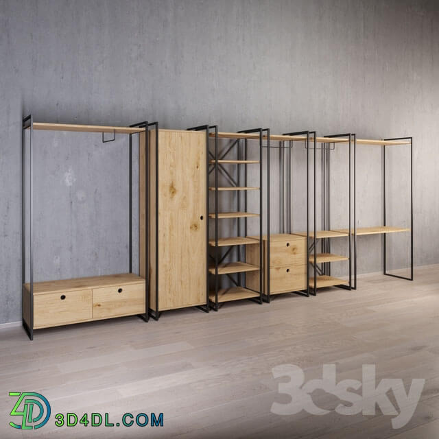 Wardrobe _ Display cabinets - Combination of sections _Sitka_