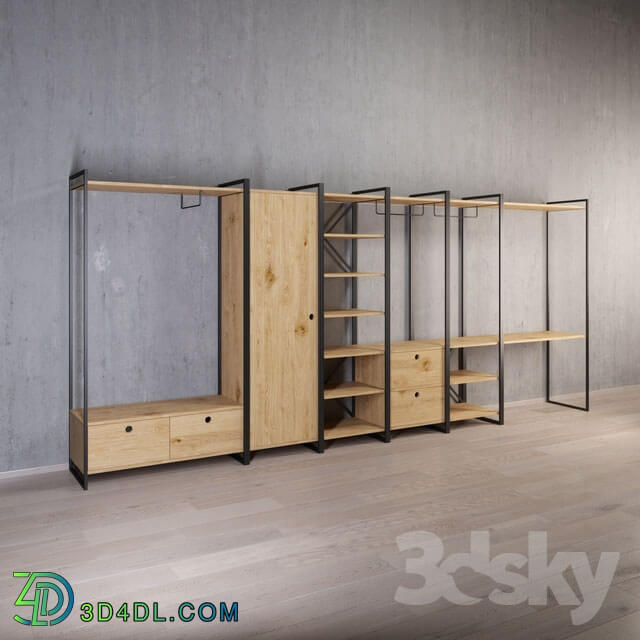 Wardrobe _ Display cabinets - Combination of sections _Sitka_