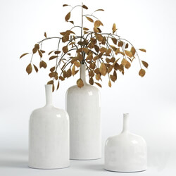 Plant - Flower vase Ornament white 