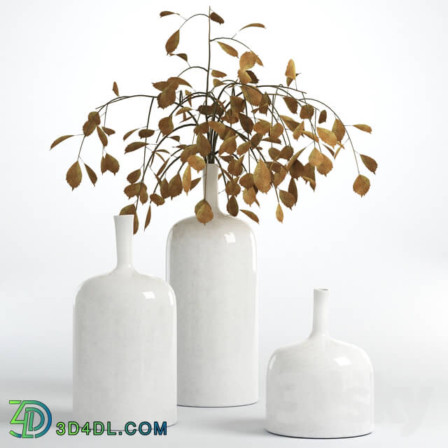 Plant - Flower vase Ornament white