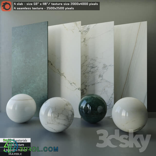 Stone - Marble slab _ Seamless texture Set 05