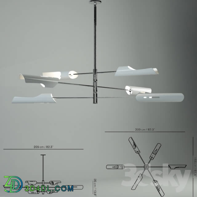 Ceiling light - torroja cross chandelier