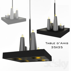Ceiling light - Square lamp Table d__39_Amis 35x35 