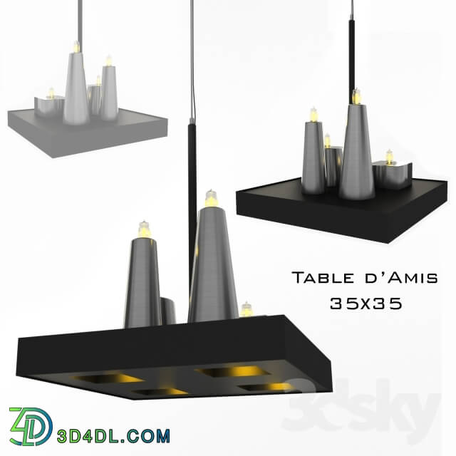 Ceiling light - Square lamp Table d__39_Amis 35x35