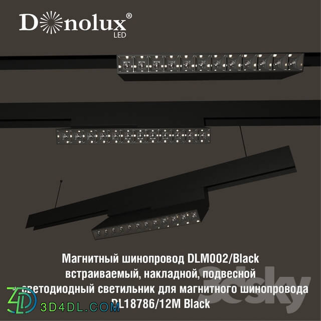 Technical lighting - Luminaire DL18786_12M for magnetic busbar trunking