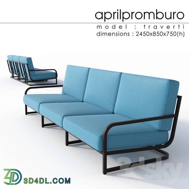 Sofa - _OM_ Aprilpromburo Traverti 3-seat sofa