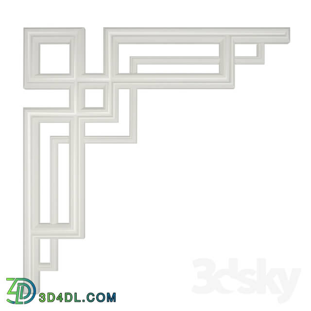 Decorative plaster - Corner Element RODECOR Art Deco 03101AR