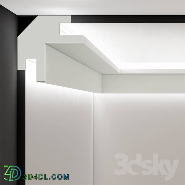 Decorative plaster - Light cornice