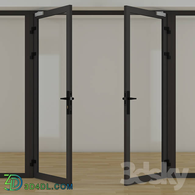 Doors - Double gray glass doors