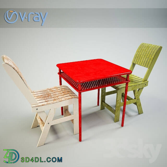 Table _ Chair - Rusty Chaire