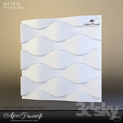 3D panel - Gypsum panel 3d Art-1016 of ArtRelef 