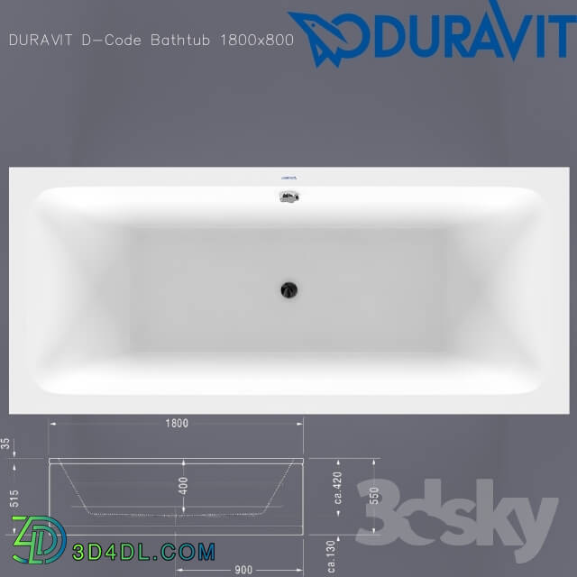 Bathtub - DURAVIT D-Code Bathtub