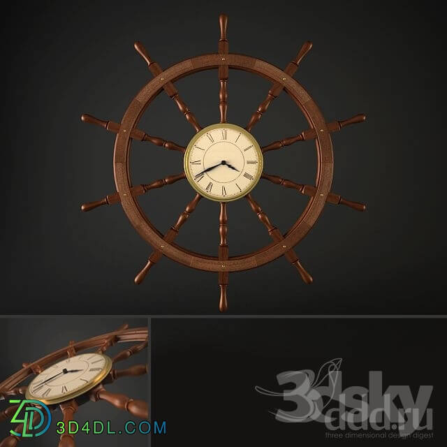 Other decorative objects - Steering Helm Clock