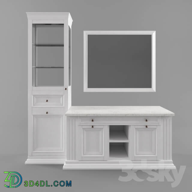 Bathroom furniture - Cupboard and a glass container for bathroom Stylish kitchen