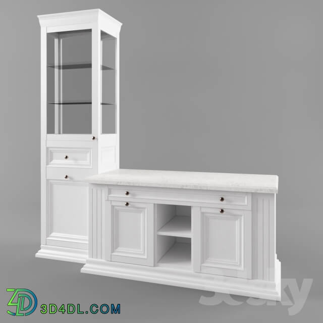 Bathroom furniture - Cupboard and a glass container for bathroom Stylish kitchen