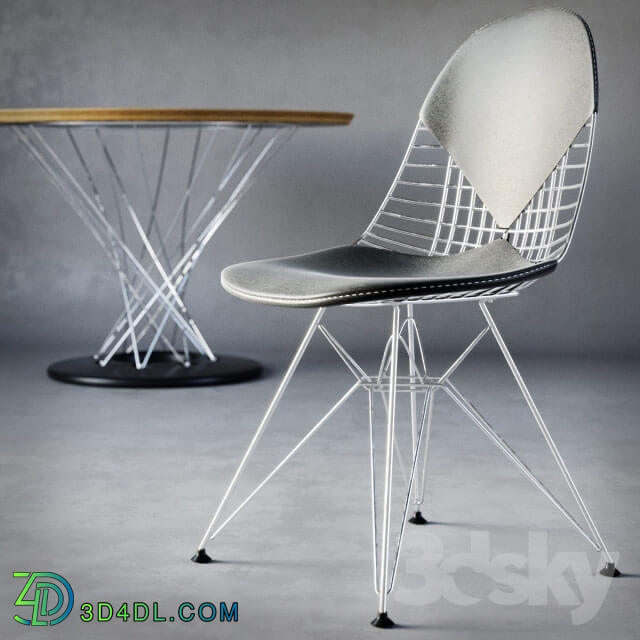 Table _ Chair - Cyclone Noguchi _ Eames DKR Bikini