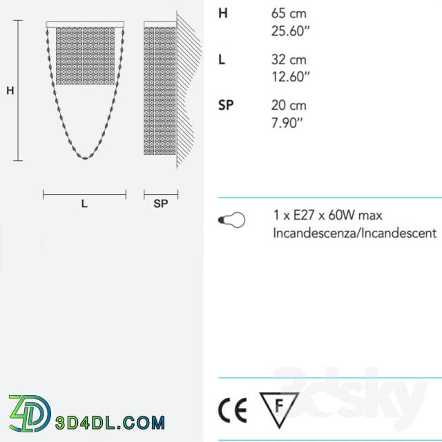 Wall light - Masiero IMPERO-DECO VE 817 A1