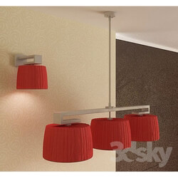 Ceiling light - chandelier and wall brackets 