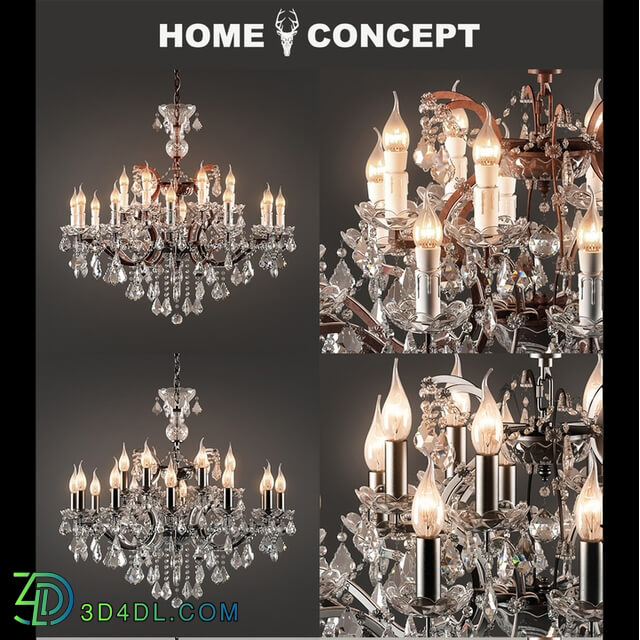 Ceiling light - OM Chandelier Crystal Medium_ Crystal Chandelier Medium