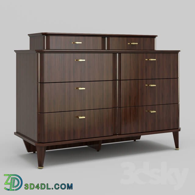 Sideboard _ Chest of drawer - OM Chest Fratelli Barri MESTRE in mahogany veneer trim _Mahogany C__ FB.CHD.MES.141