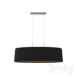 Ceiling light - 94916 PASTERI suspension_ 2x60W _E27__ 1000x280_ nickel matt _ textile_ white_ copper 