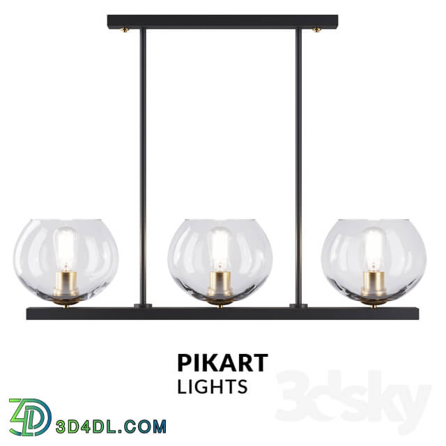 Ceiling light - Lamp 3glass R_ art. 4634. by Pikartlights