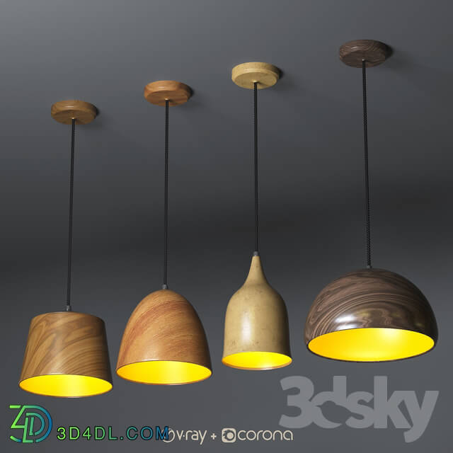 Ceiling light - Wooden pendant lights