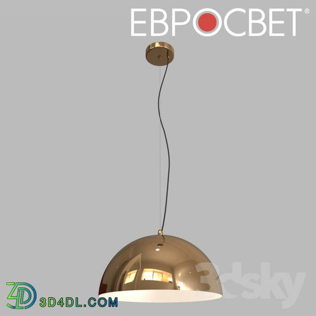 Ceiling light - OHM Suspended luminaire Eurosvet 50147_3 Gold Cupola