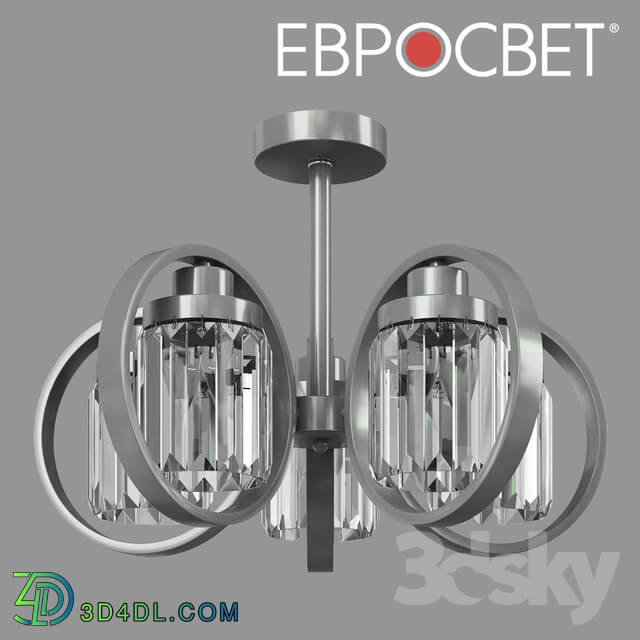 Ceiling light - OM Ceiling chandelier with crystal Eurosvet 10095_5 Loraine