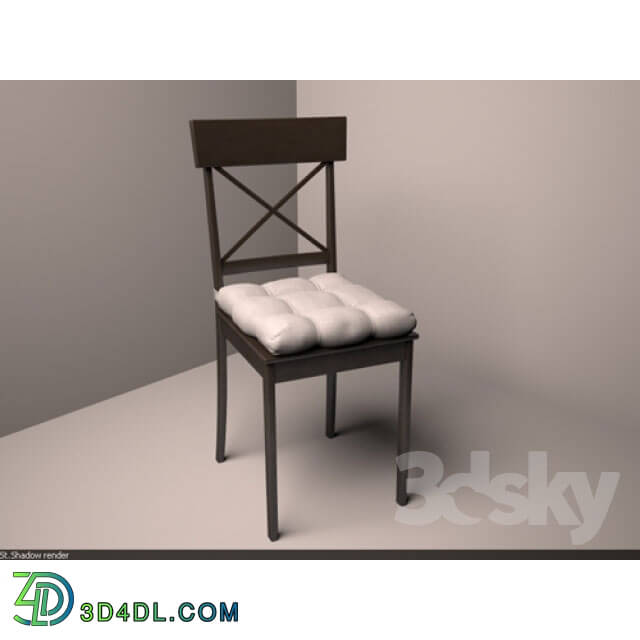 Chair - Wooden chair with cushion